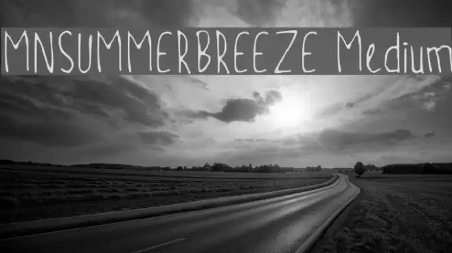 MNSUMMERBREEZE Medium Font examples