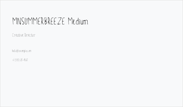 MNSUMMERBREEZE Medium Business Card