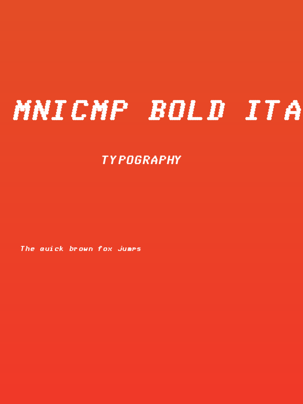 mnicmp Bold Italic Poster