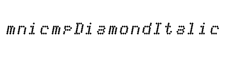 mnicmp Diamond Italic  Frei Schriftart Herunterladen