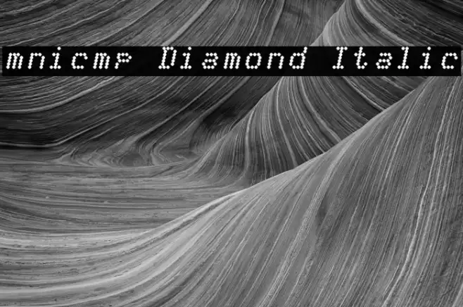 mnicmp Diamond Italic Font examples