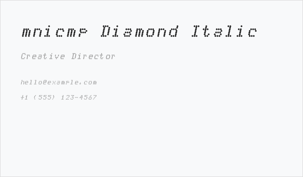 mnicmp Diamond Italic Business Card