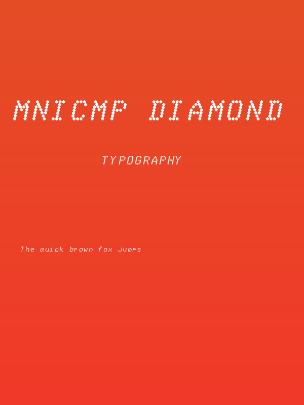 mnicmp Diamond Italic Poster