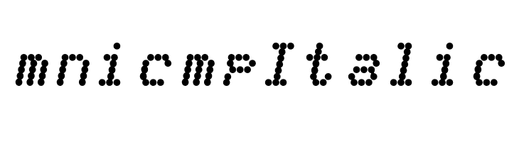 mnicmp Italic  免费字体下载