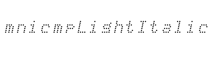 mnicmp Light Italic  Frei Schriftart Herunterladen