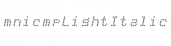 mnicmp Light Italic  フリーフォントのダウンロード