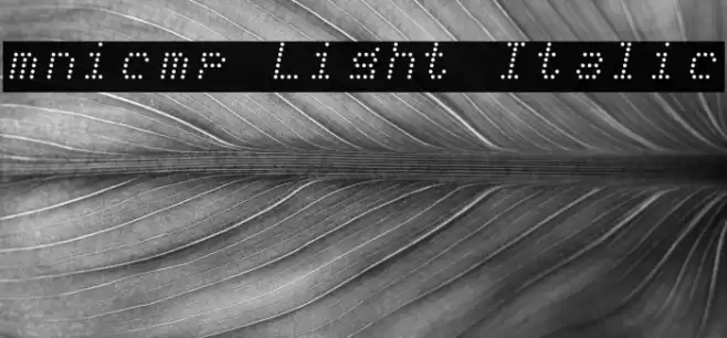 mnicmp Light Italic Font examples