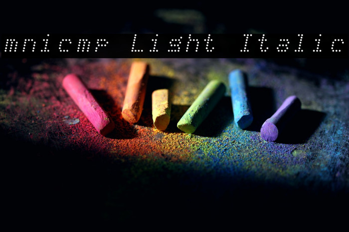 mnicmp Light Italic Example 3