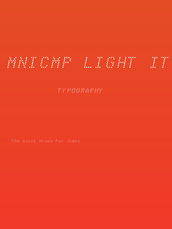 mnicmp Light Italic Poster