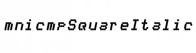 mnicmp Square Italic  免费字体下载