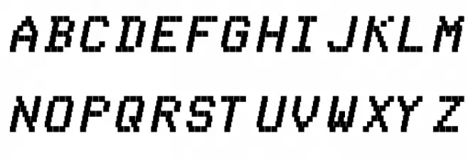 mnicmp Square Italic Fonte MAIÚSCULAS