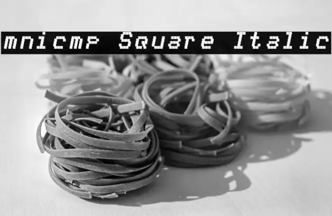 mnicmp Square Italic Font examples