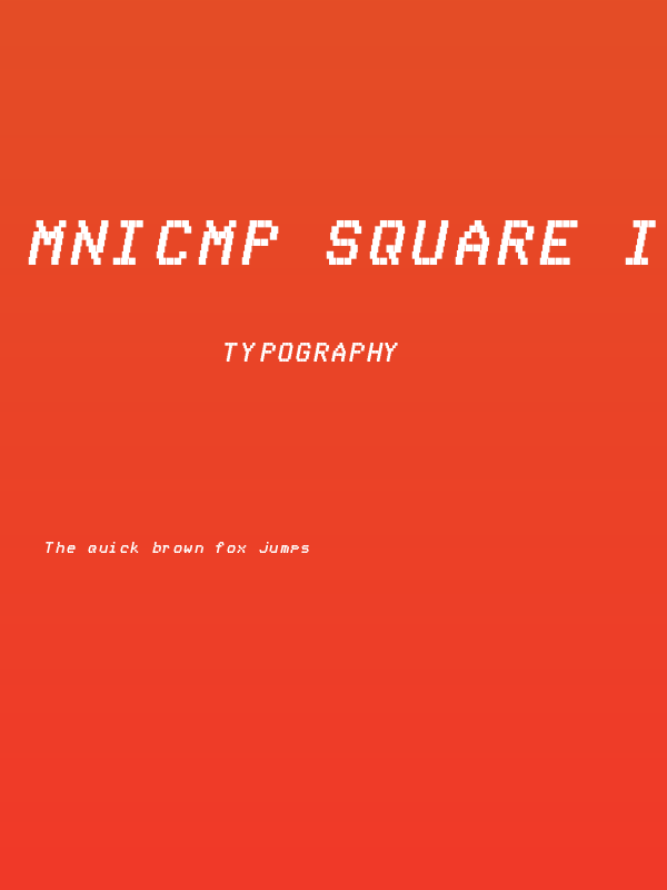 mnicmp Square Italic Poster