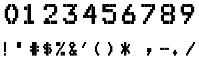 mnicmp Square Regular Font OTHER CHARS