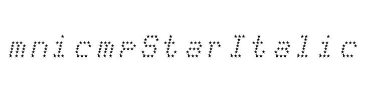 mnicmp Star Italic  Frei Schriftart Herunterladen