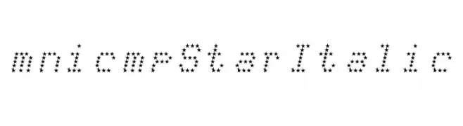 mnicmp Star Italic  フリーフォントのダウンロード