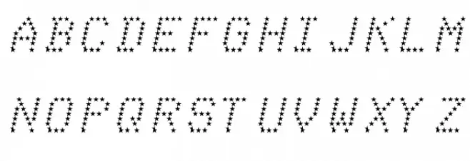 mnicmp Star Italic Fonte MAIÚSCULAS