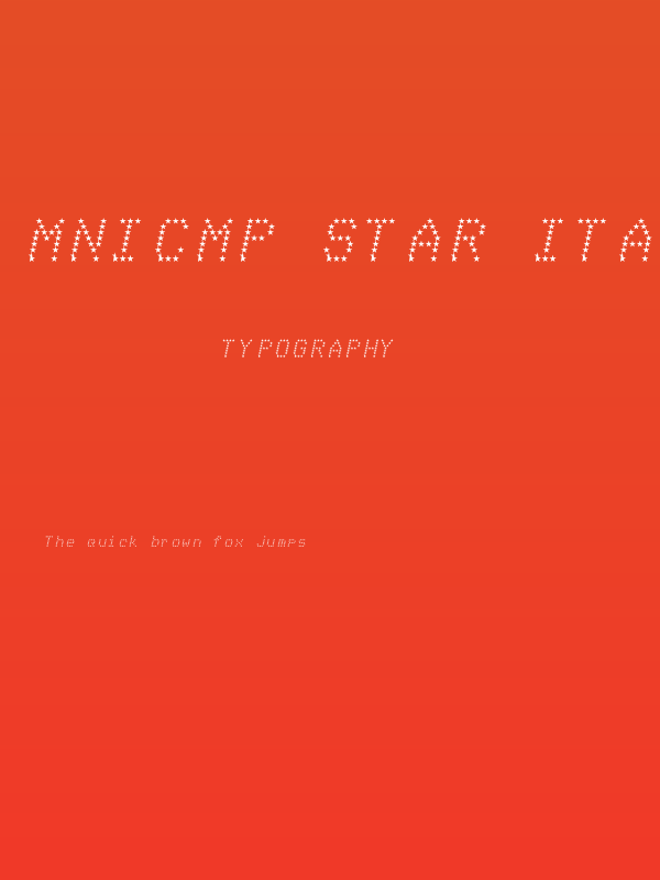 mnicmp Star Italic Poster