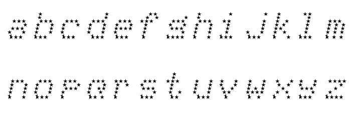 mnicmp Star Italic Font LOWERCASE