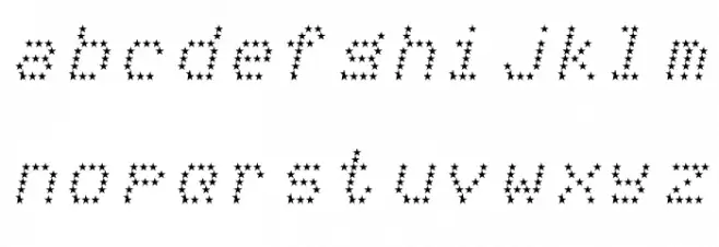 mnicmp Star Italic Schriftart Kleinbuchstaben