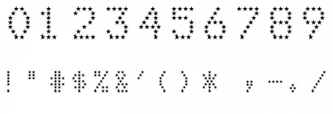 mnicmp Star Regular Font OTHER CHARS