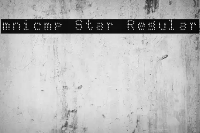 mnicmp Star Regular Font examples