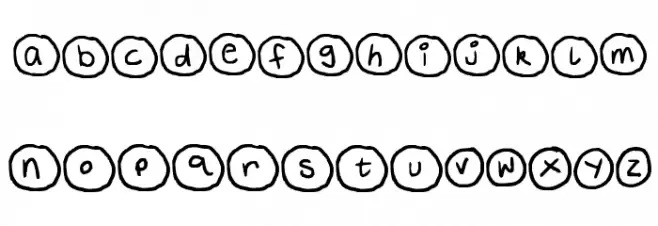 mnm خط أحرف صغيرة