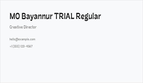 MO Bayannur TRIAL Regular Business Card