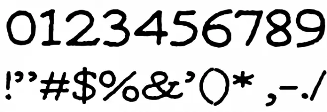 MOA 1 Font OTHER CHARS