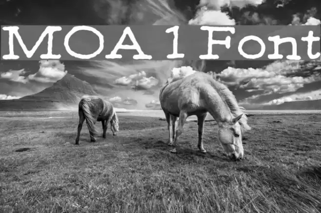MOA 1 Font examples