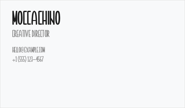 MOCCACHINO Business Card