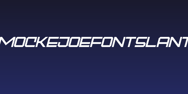 MOCKEJOEFONTSLANT Social Header