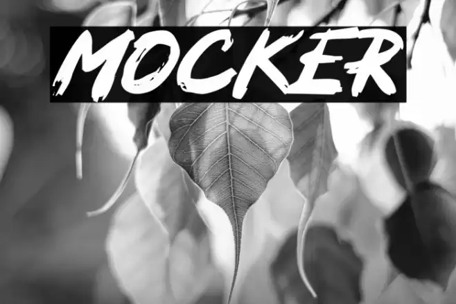 MOCKER Font examples