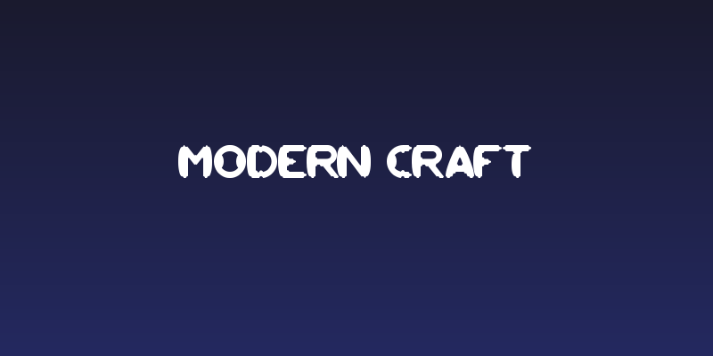 MODERN CRAFT Social Header