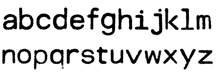 MODERN TYPEWRITER Font LOWERCASE