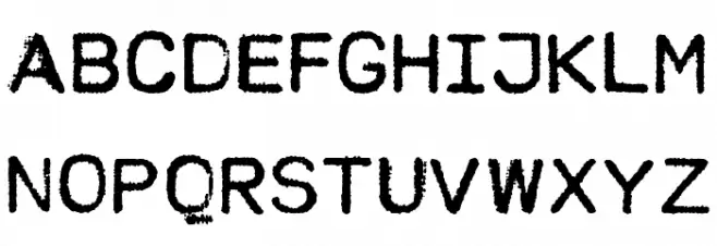 MODERN TYPEWRITER Schriftart Groß