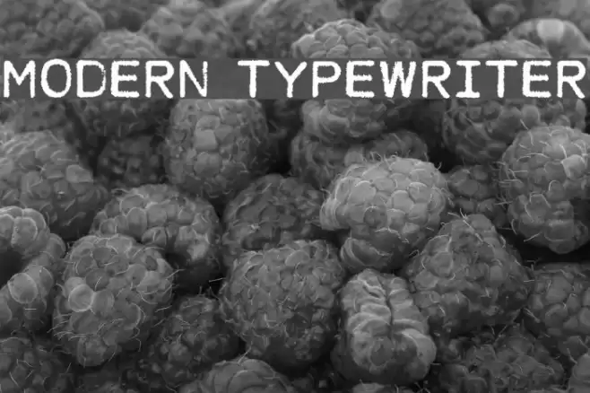MODERN TYPEWRITER Шрифта examples