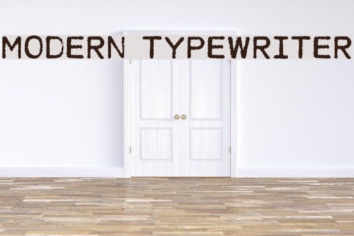 MODERN TYPEWRITER Font examples