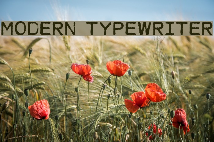MODERN TYPEWRITER Font examples