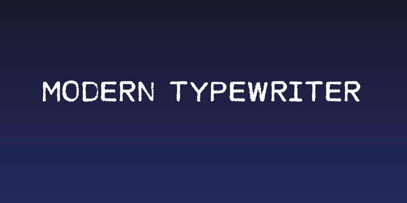MODERN TYPEWRITER Social Header