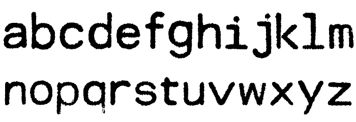 MODERN TYPEWRITER Font LOWERCASE