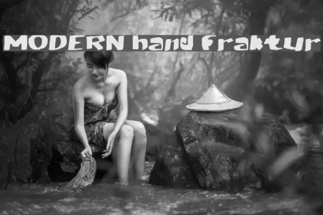 MODERN hand fraktur Font examples