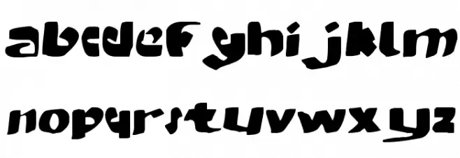 MODERN hand fraktur 字体 小写
