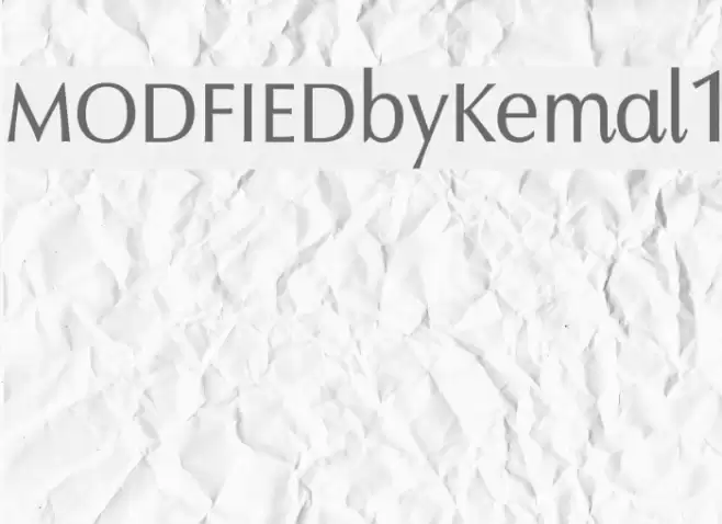MODFIEDbyKemal1 Font examples