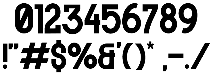 MODULAR 14 Font OTHER CHARS