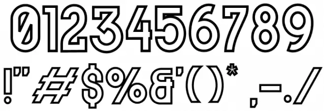 MODULAR Outline 14 Font OTHER CHARS