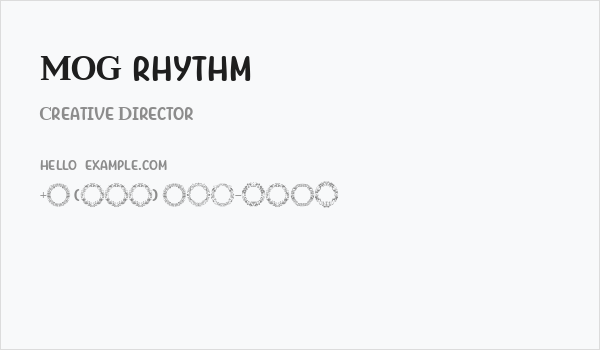 MOG rhythm Business Card
