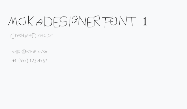 MOKADESIGNER FONT 1 Business Card