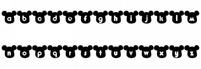 MOMO Schriftart Kleinbuchstaben
