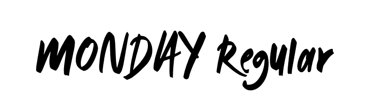 MONDAY-Regular  フリーフォントのダウンロード